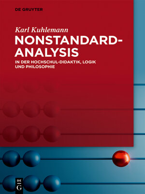 cover image of Nonstandard-Analysis